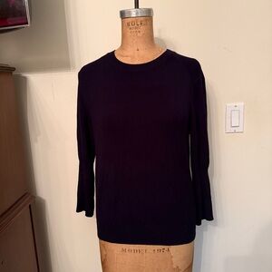 Gerard Darrel Navy Blue 3/4 Sleeve Knit Sweater